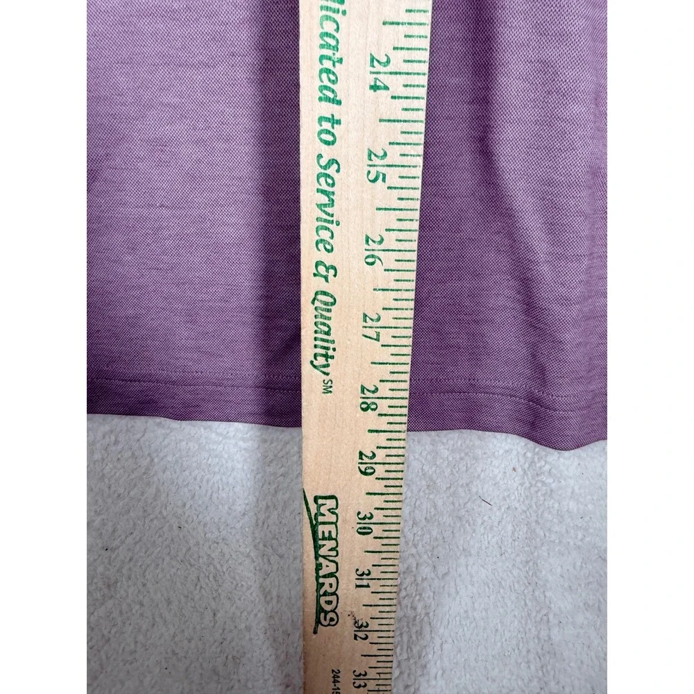 Lot of 2 Travis Mathew Mens XL Polo‎ Shirts Purple Striped Pima Cotton 1MU175